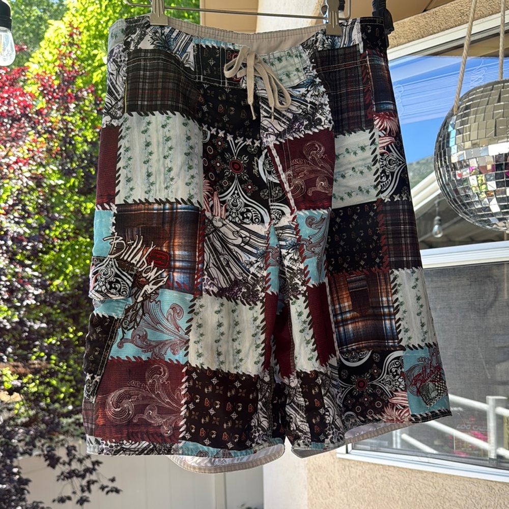 Billabong Multicolor Patchwork Shorts - image 1